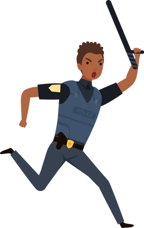 Male Cop Officer Illustration