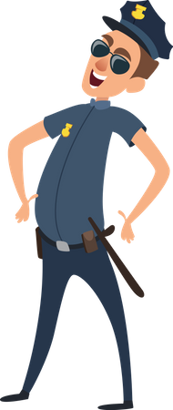 Male cop officer  Illustration