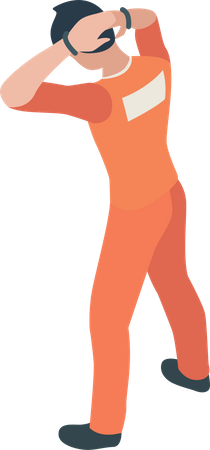 Male Criminal  Illustration