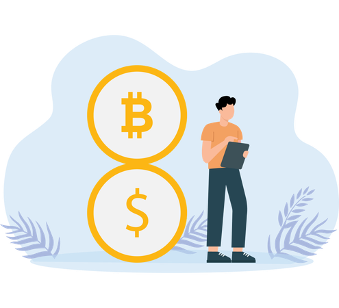 Male Currency Expert  Illustration