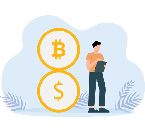 Male Currency Expert  Illustration