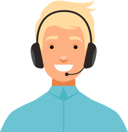 Male customer care agent  Illustration