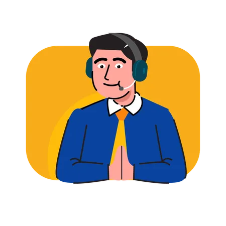 Male customer care executive  Illustration