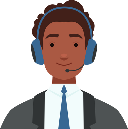 Male customer care executive  Illustration