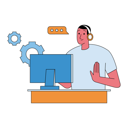 Male Customer Service executive  Illustration