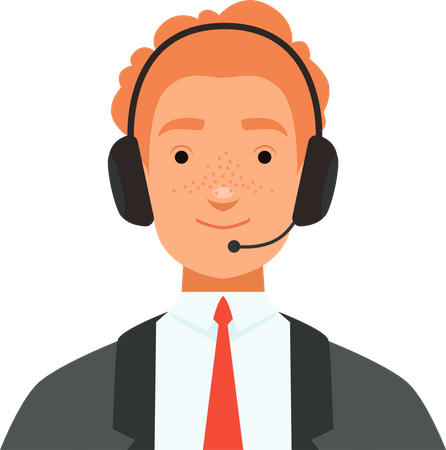 Male customer support executive  Illustration