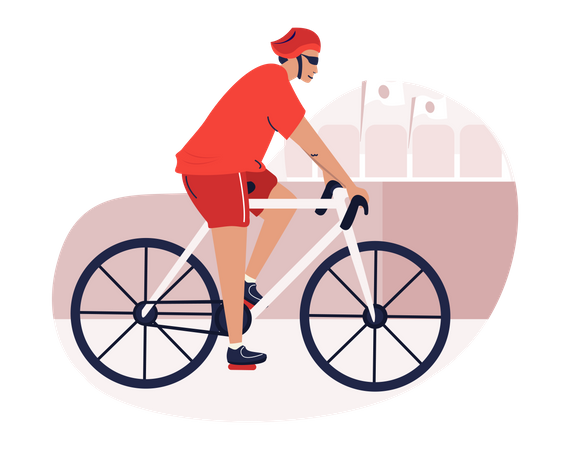 Male cyclist  Illustration