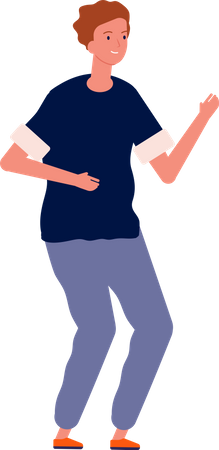 Male dancing  Illustration