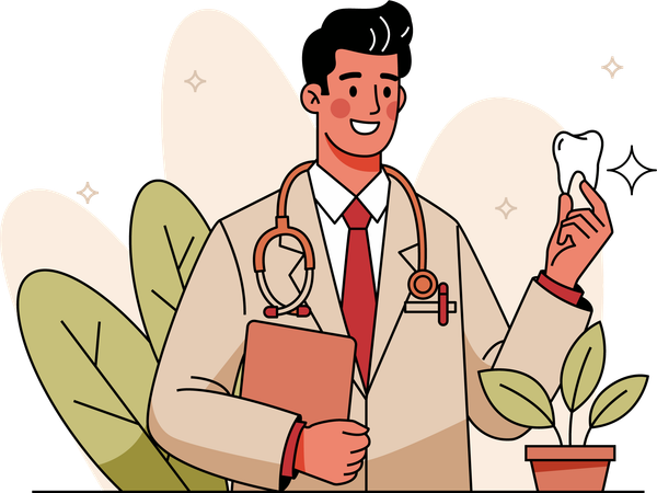 Male dentist  Illustration
