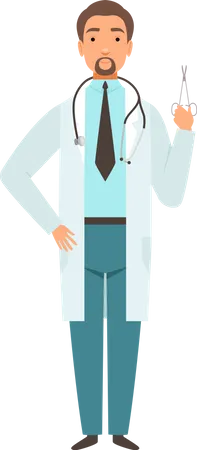 Medic Character Hospital Stuff Nurse Doctors Workers Mascot Illustration