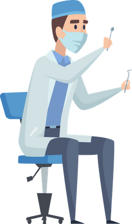 Male Dentist  Illustration