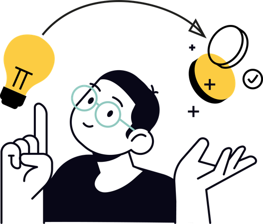 男性デザイナーの考え方  イラスト