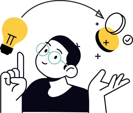 男性デザイナーの考え方  イラスト