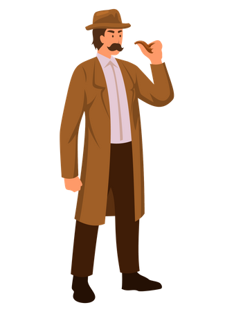 Male Detective  Illustration