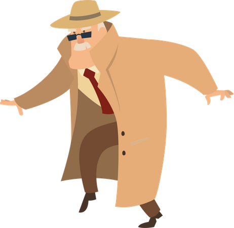 Male detective  Illustration
