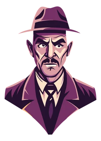 Male Detective  Illustration