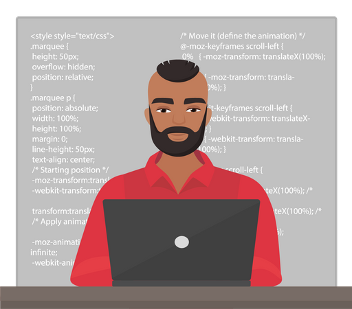 Male Developer  Illustration