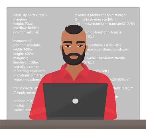 Male Developer  Illustration