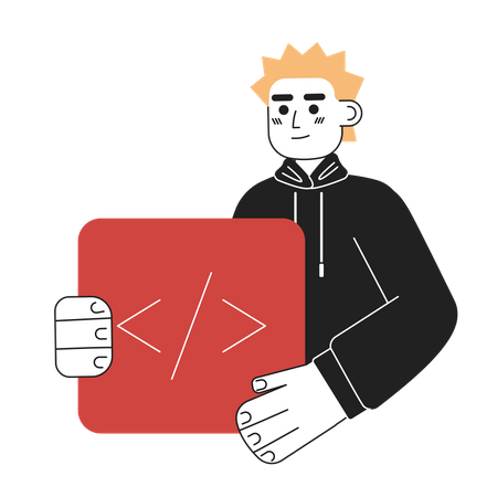 Male developer  Illustration