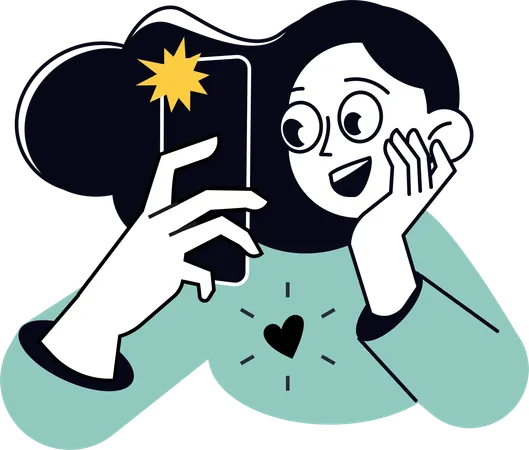 Male Developer using Mobile  Illustration