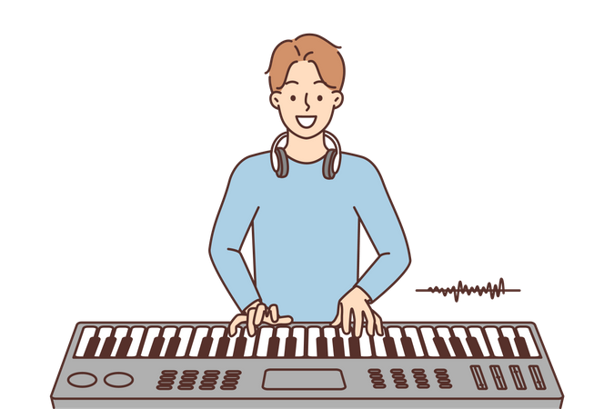 Male DJ  Illustration