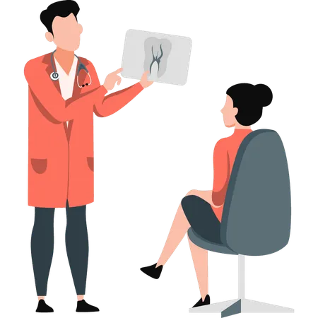 Male doctor consulting his patient  Illustration