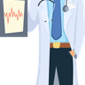 doctor holding heart illustration