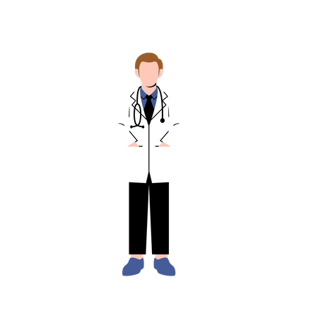 Male doctor standing  Illustration