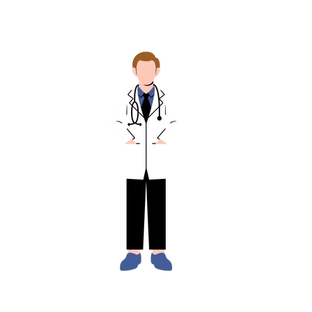 Male doctor standing  Illustration