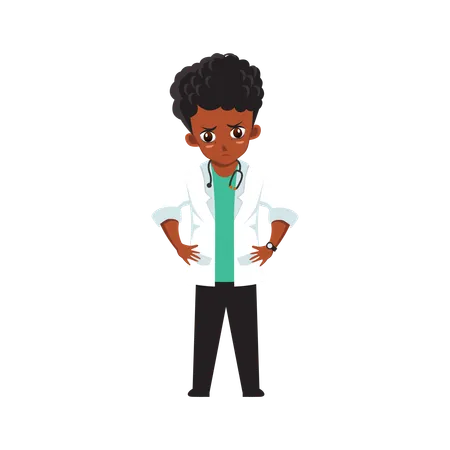 Male Doctor standing  Illustration