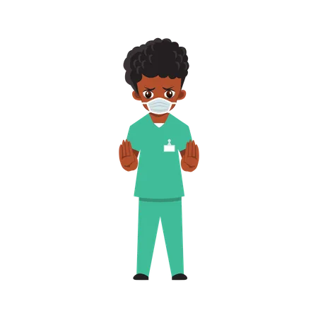 Male Doctor wearing mask  Illustration