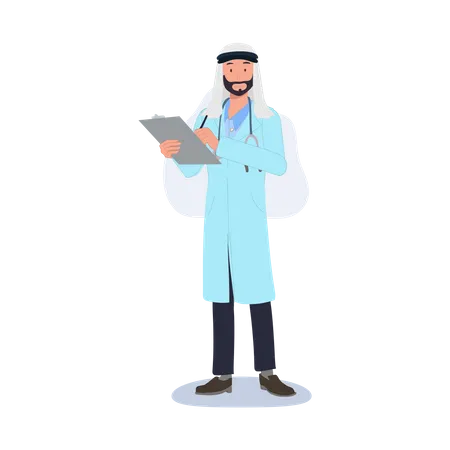 Male doctor with Checklist  Illustration