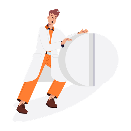 Male Doctor with medicine  Illustration