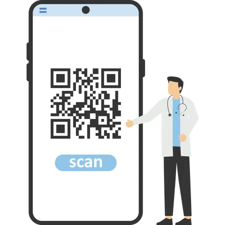 QR Code Scanning Vector Illustration Concept People Use Smartphone And Scan Qr Code For Payment And Everything Can Use For Landing Page Template Ui Web Mobile App Poster Banner Flyer Illustration