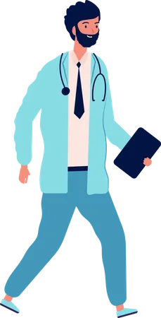 Doctor Male Healthcare Medical Person Work Manager Man Illustration
