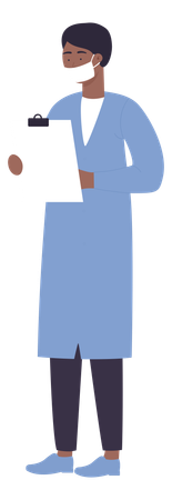 Male doctor write prescription  Illustration