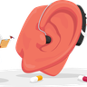 huge patient ear illustration