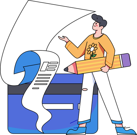 Male Doing Card Payment  Illustration