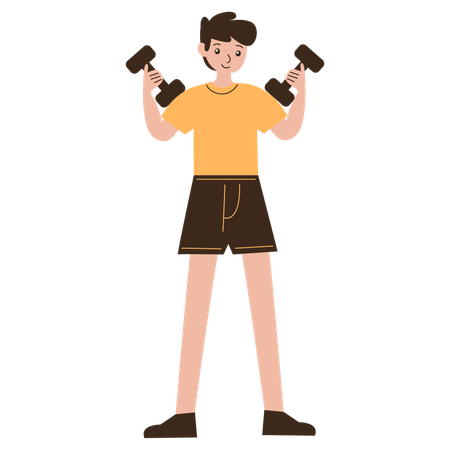 Male doing Exercise  Illustration