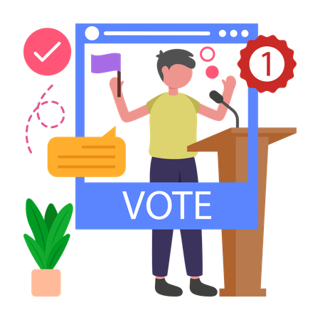 Male Election Winner  Illustration