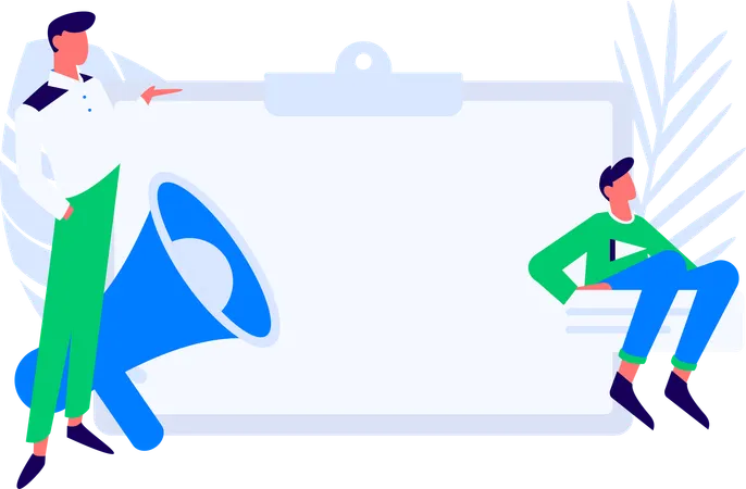 Male employees working on web design  Illustration