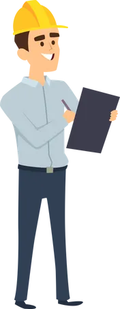 Male engineer working  Illustration