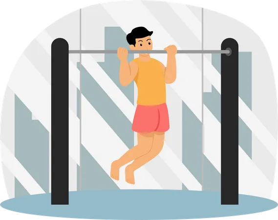 Male Exercising  Illustration