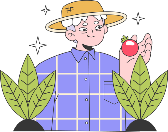 Male farmer  Illustration