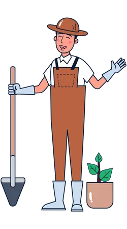 Male farmer Illustration