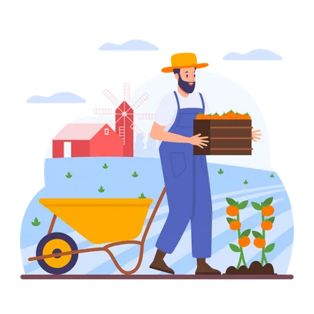 Male Farmer Illustration