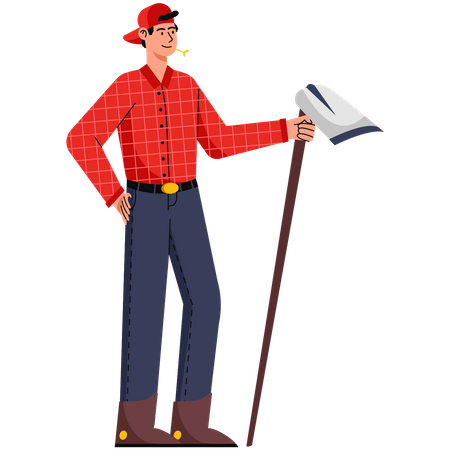 Male Farmer  Illustration