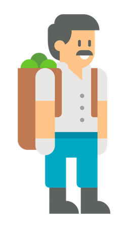 Male farmer  Illustration