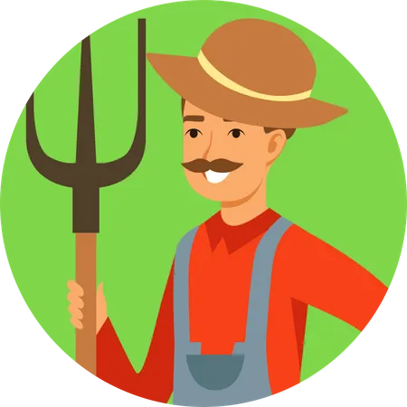 Male farmer  Illustration