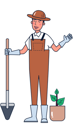 Male farmer  Illustration